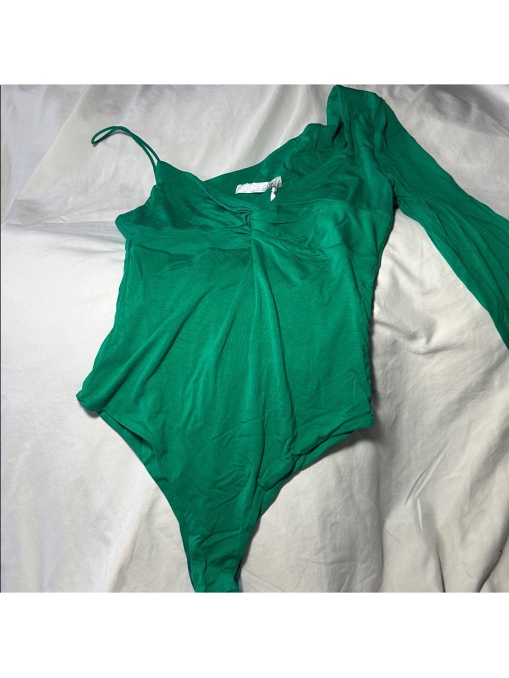 Women’s One-Shoulder Green Bodysuit